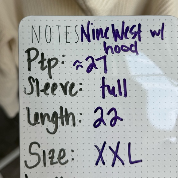 Nine West Women's White Knit Hoodie Sweater, Size XXL - Picture 10 of 11